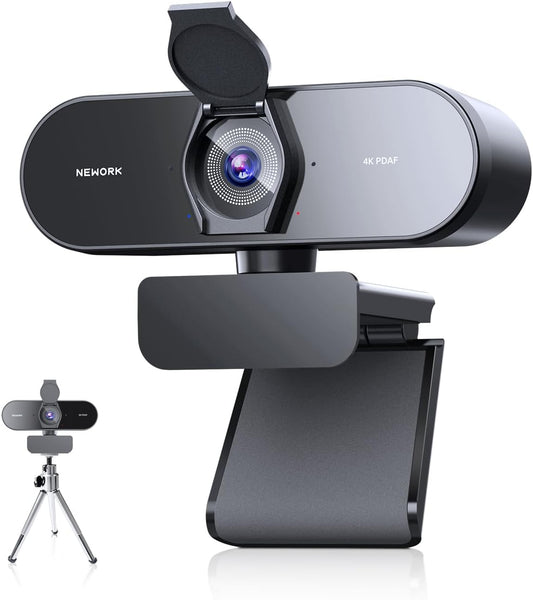 4K Webcam with Sony Sensor, PDAF Autofocus, 1080P@60FPS, 2 Noise Reduction Mics, Auto Light Correction, USB Plug&Play, Privacy Cover, 79°FOV, Streaming Camera for PC, Mac, Laptop, Video Calls
