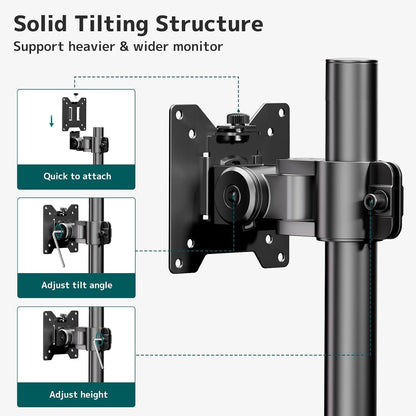 Dual Vertically Stacked Ultrawide Monitor Desk Mount 17-49 Inch - Extra Tall Heavy Duty Adjustable Monitor Arm for 2 monitores,Weight 2-20 kg per Arm,VESA 75/100 mm