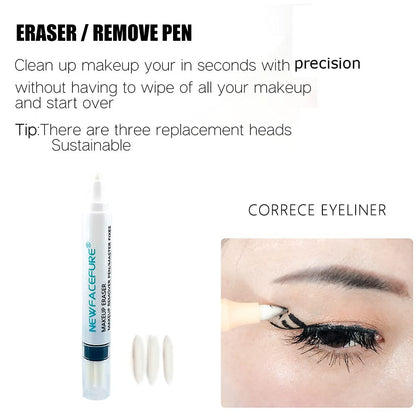 Makeup Remover Eraser Pen, Eye Make Up Corrector, Easy to Remove and Correction Magnetic Eyeliner Fixer, Extract for Sensitive Skin Original