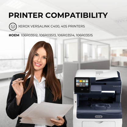 Toner Pros (TM Remanufactured [High Yield] Toner for Xerox VersaLink C400 C405 Printers 4-Color-Pack: 106R03512, 106R03513, 106R03514, 106R03515 (Black 5,000 & Colors 4,800 Pages)