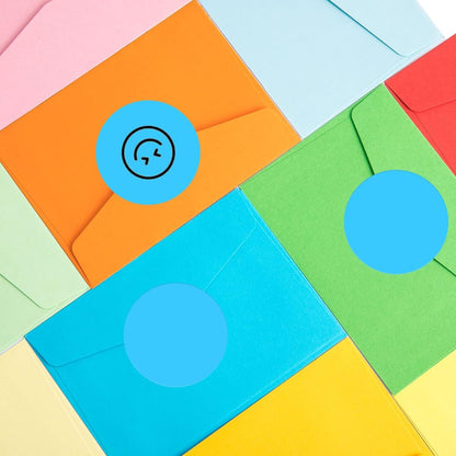 PARLAIM 3 Inch Round Permanent Adhesive Color-Code Dot Stickers,500 per Roll dots Label Dispenser Box Circle Stickers (Sky Blue)