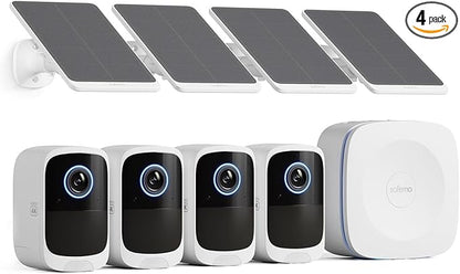 4K Security Cameras Wireless Outdoor/Indoor, Battery Cameras for Home Security, No Monthly Fees, 32G Local Storage, Advanced AI, 5W Solar Panels, Color Night Vision, 2-Way Audio, 2.4Ghz WiFi