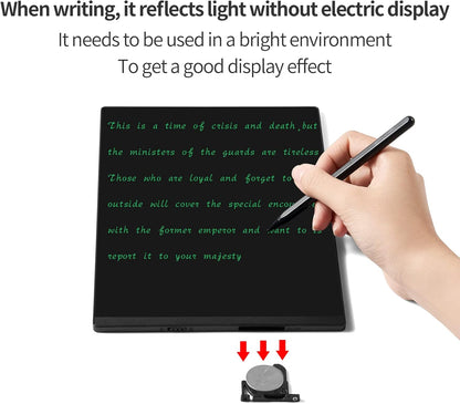 LCD Writing Tablet, 11.5in Double Display Erasable Reusable Electronic Drawing Pads, Electronic scratchpad for Kids and Adults Black