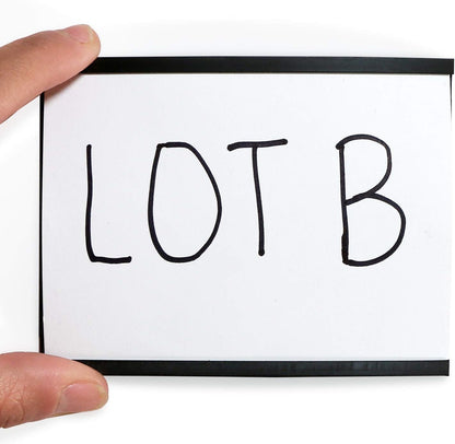 SmartSign (10-Pack) Magnetic C Channel Card Label Holders - 3" x 4" Metal Racks and Shelf Label Holders with Paper Inserts