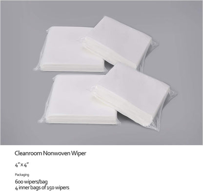 AAwipes Cleanroom Wipers 4x 4 (1200 Pcs, Cellulose/Polyester Blend, Grade A, 68GSM) Lint Free Wipes 4" x 4" for Lab, Electronics, Pharmaceutical, Printing and Semiconductor Industries