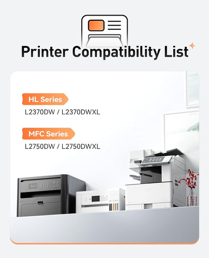 TN770 Toner Cartridge (Black 2-Pack High Yield) with chip Replacement for Brother TN-770 TN770 Toner Compatible with Brother HL-L2370DW HL-L2370DWXL MFC-L2750DW MFC-L2750DWXL Printer Ink All-in-One