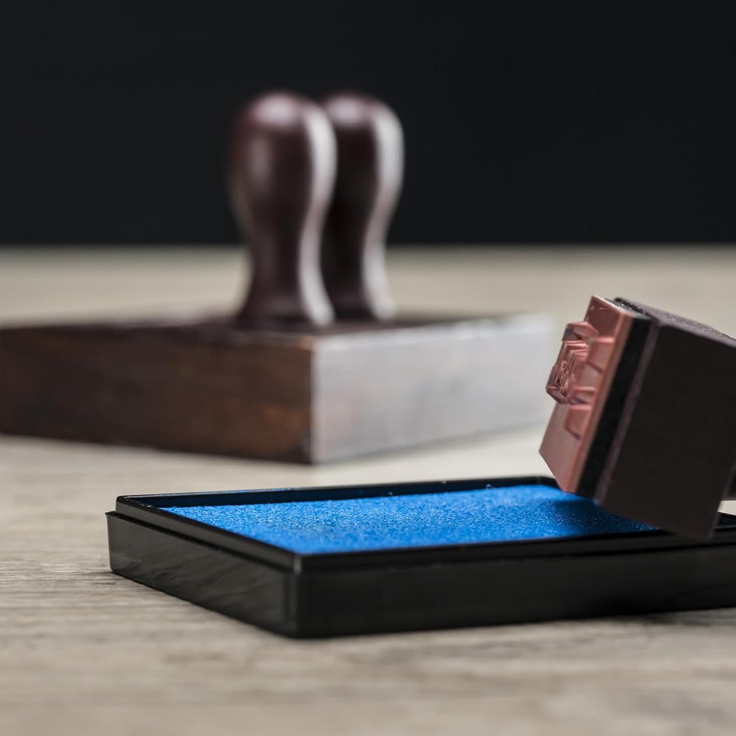 PATIKIL 3"x2" Large Stamp Pad, 2Pcs Washable Craft Ink Pad for Rubber Stamp Card Making Stamping Scrapbook Fingerprint Handprint, Red/Black