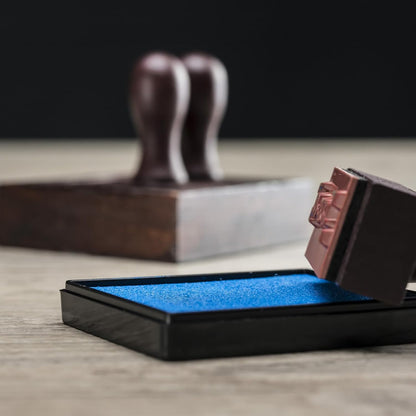 PATIKIL 3"x2" Large Stamp Pad, 2Pcs Washable Craft Ink Pad for Rubber Stamp Card Making Stamping Scrapbook Fingerprint Handprint, Red/Black