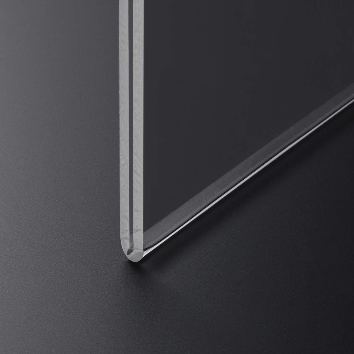 HIIMIEI Acrylic Wall Mount Sign Holder 8.5 x 11 Inches Horizontal 6 Pack, Clear Paper Document Holder, Wall Mount Ad Frame with 3m Tape Adhesives & Screws