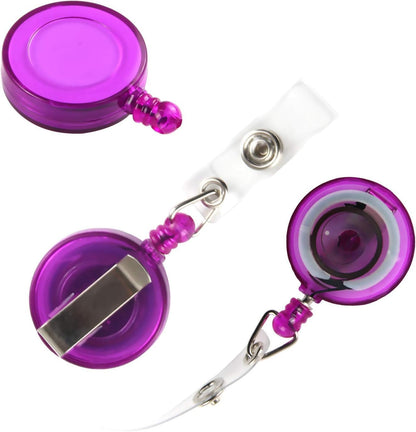 JANYUN 10 Pcs Retractable Badge Reel, Multi Color ID Badge Holder Retractable Clip for Nurse Doctor Teachers Office Workers Hanging ID Card Name Key Chain
