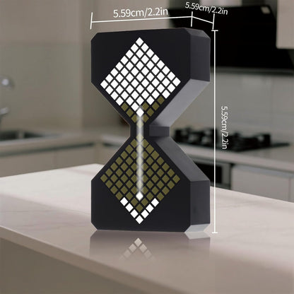 LED Digital Electronic Hourglass Gravity Induction Timer, 1 to 30 Minutes Free Adjustment,DIY Digital Timer, Suitable for Kitchen, Room, Classroom, Office (White)