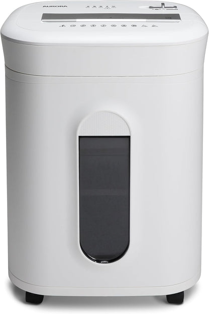 Aurora High-Security 10-Sheet Micro-Cut Paper and Credit Card Shredder with 6 Gallon Pullout Basket / 60 Mins Running Time/Security Level P-5