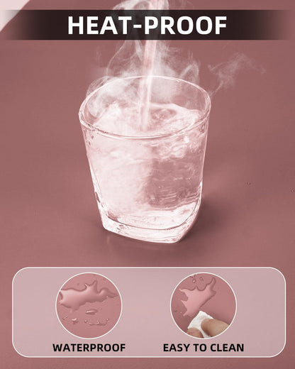 Small Desk Mat,Leather Desk Pad Protector,Desk Mouse pad,Office Desk mat,Laptop Mat for Desk, Non-Slip PU Leather Desk Blotter,Waterproof Desk Writing Pad for Office/Home(31.5"x15.7",Light Purple)