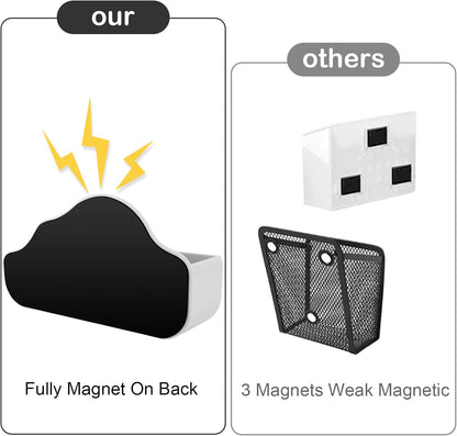 Cloud Style 3 Compartment Magnetic Dry Erase Marker Holder, Pen Pencil Organizer for Refrigerator, Whiteboard, Locker Accessories