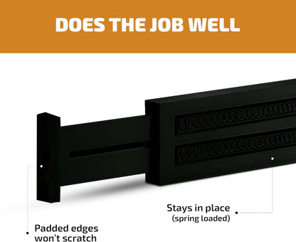 4 Pack Drawer Dividers Bamboo 2.6" High, 16-22" Adjustable Drawer Organizers for Clothes, Expandable Dresser Separators in Bedroom/Bathroom/Kitchen/Office Organization and Storage (Black)