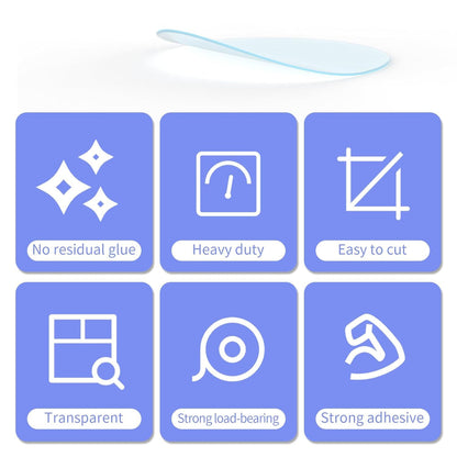 50PCS Heavy Duty Double Sided Adhesive Mounting Circle Tape- Waterproof,Strong Adhesion,Clear, High Strength,No Residue Removability for Hanging,Wall Mounting, Home Decor,Adhesive for Shower