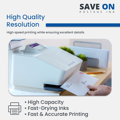 Compatible IXINK357 Quadient Neopost Ink Cartridge (1 Pack, Standard Capacity) - Fluorescent Red Printer Ink Cartridge for IX3 IX5 & IX7 Mailing System & Postage Meter - Replacement Inkjet Printer Ink