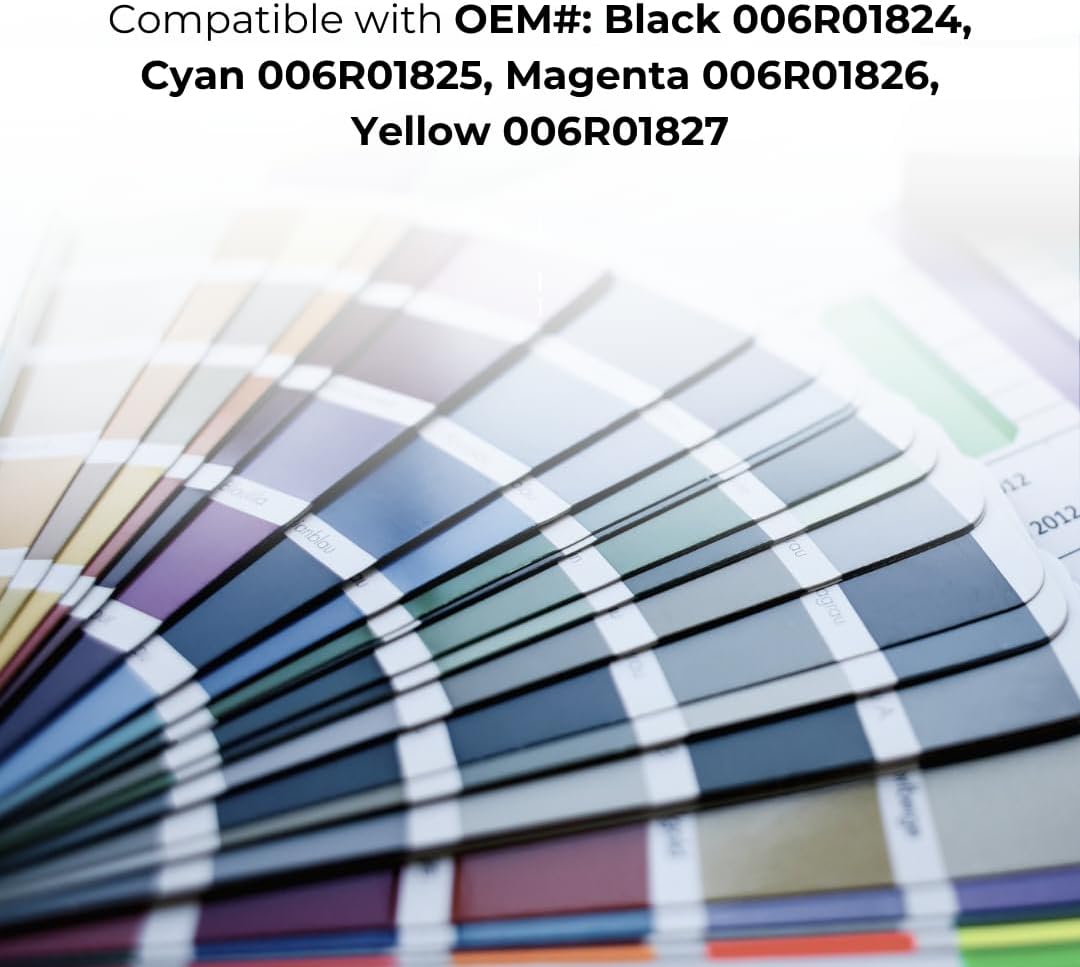 Toner Pros High Capacity Remanufactured Xerox Versalink 006R01824, 006R01825, 006R01826, 006R01827 Toner Cartridge - Replacement for C7120/C7125/C7130 Printers - 4 Color Pack KCMY