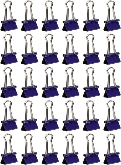 JAM PAPER Colorful Binder Clips - Extra Small - 3/5 Inch (15 mm) - Purple Binderclips - 30/Pack