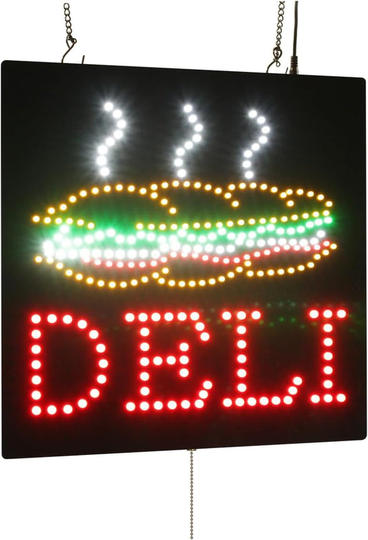 Deli Sign, 16"x16", 40x40cm, TOPKING, LED, Neon, Florescent, Signage, Signboard, Display, Billboard, Screen, Grand Opening, Gift