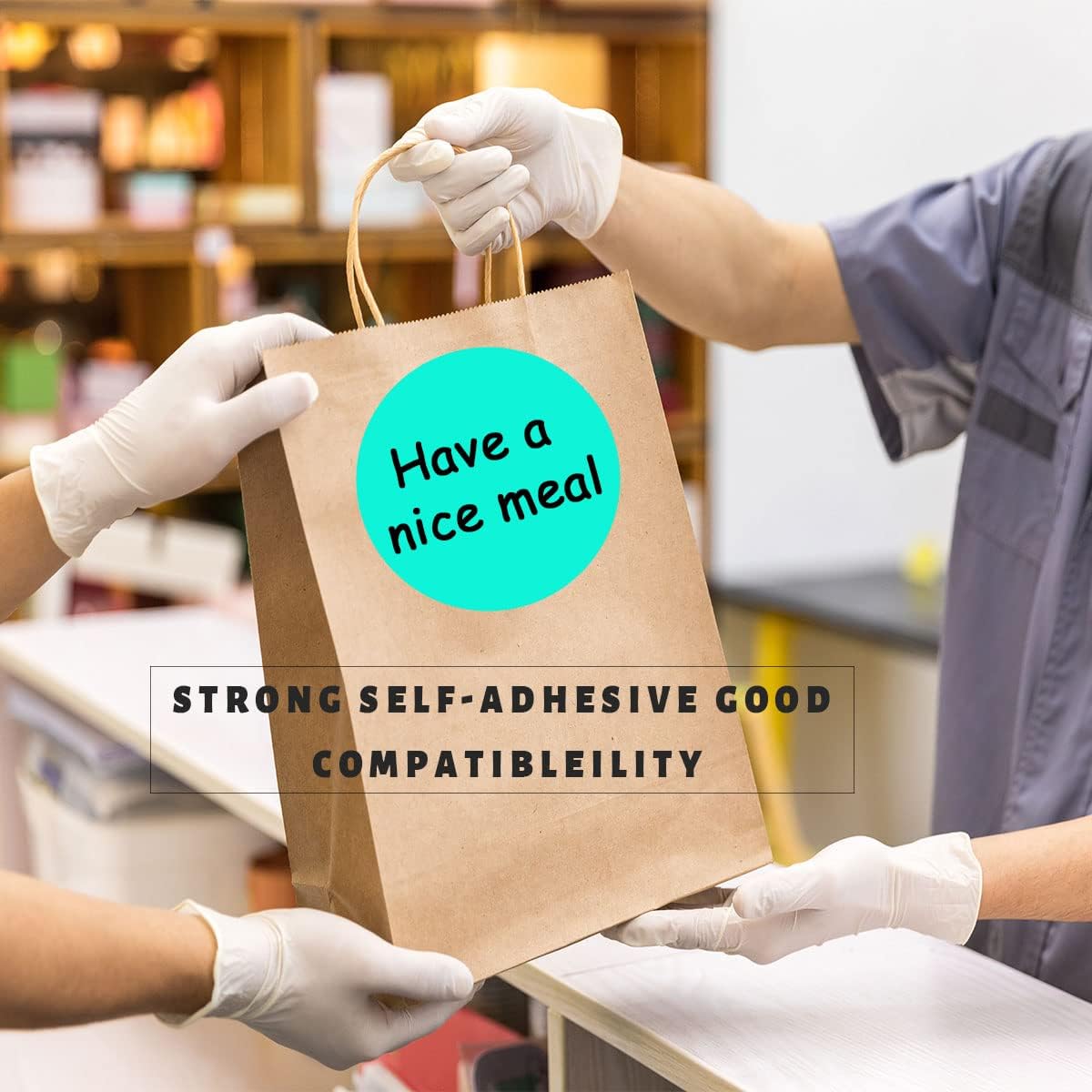 PARLAIM 3 Inch Round Permanent Adhesive Color Cod Dot Stickers,500 PCS Dispenser Box Roll dots Label Inventory Circle Stickers Aqua