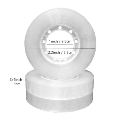 Transparent Tape Refill Rolls for Dispenser, Tear by Hand,24 Rolls x 900 inches