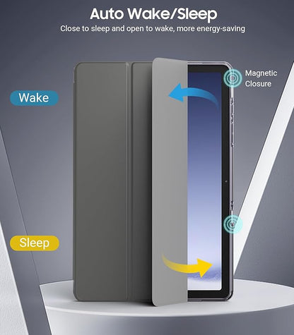 TiMOVO Case for Samsung Galaxy Tab A9+/A9 Plus 11" 2023, Slim Soft TPU Translucent Frosted Back Protective Cover for Galaxy Tab A9+ Tablet SM-X210/X216/X218, Auto Wake/Sleep, Space Gray