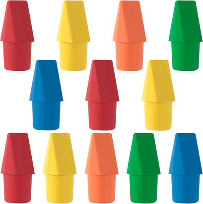 12 Pack Random Color Pencil Top Erasers, Halloween Pencil Topper Erasers, Fun Pencil Cap Erasers Bulks, School Supplies for School, Office, Classroom, Kid, Adults Painting Drawing
