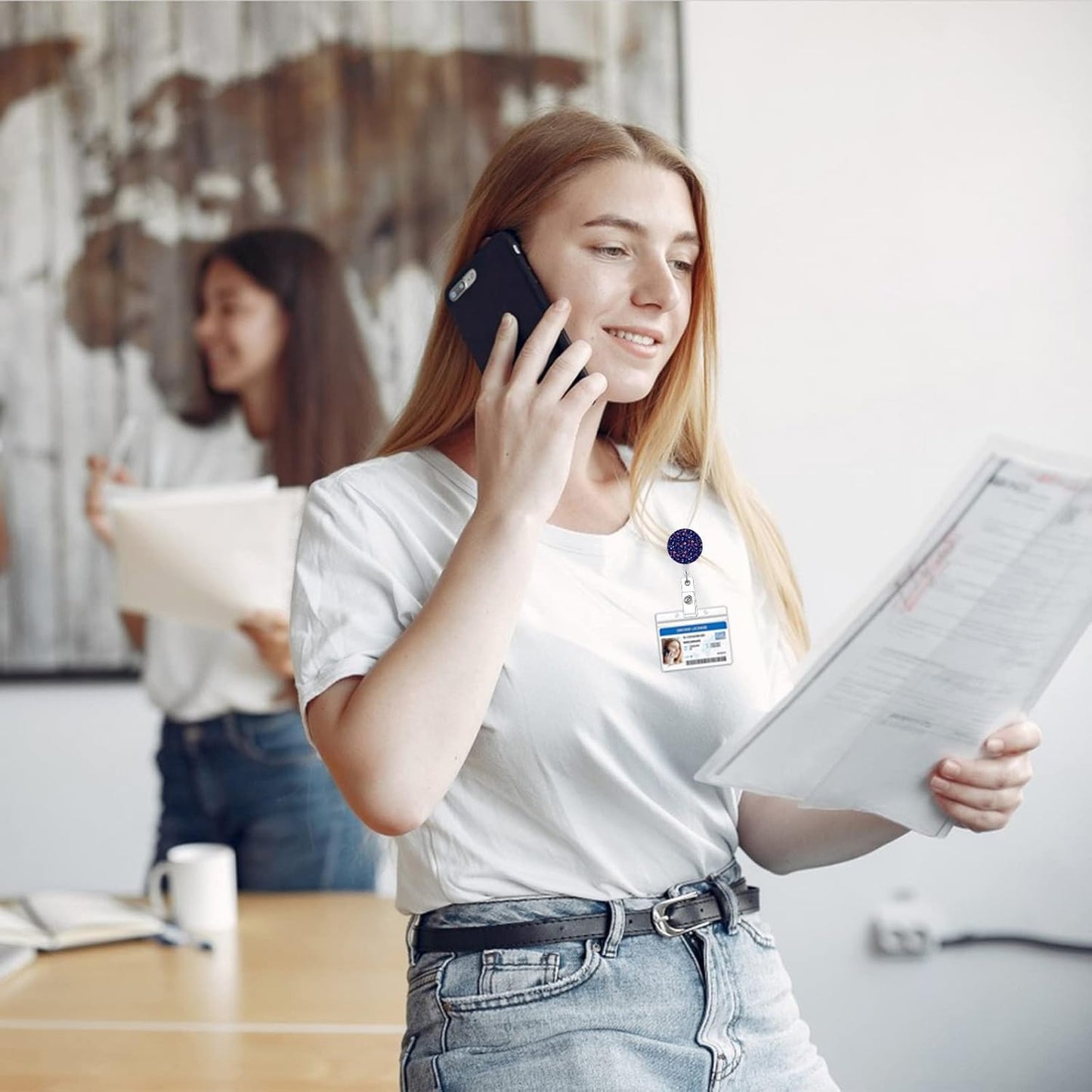 15Pcs Nurse Badge Reels Cute Retractable Badge Holder with Clip