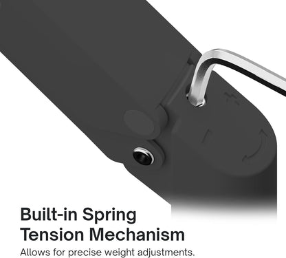 Pixio PS1S Wave Black Single Monitor Arm Stand Desk Mount - Fits up to 32 inches Monitors and up to 19.8lbs. VESA Compatibility and Integrated Cable Management