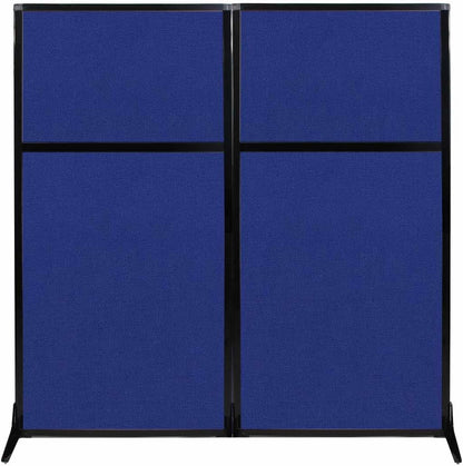 Versare Workstation Partition | Portable Wall Divider | Modern Office Cubicle | Free Standing Privacy Screen | Flexible Work Space | 66" x 70" Royal Blue Fabric Panels