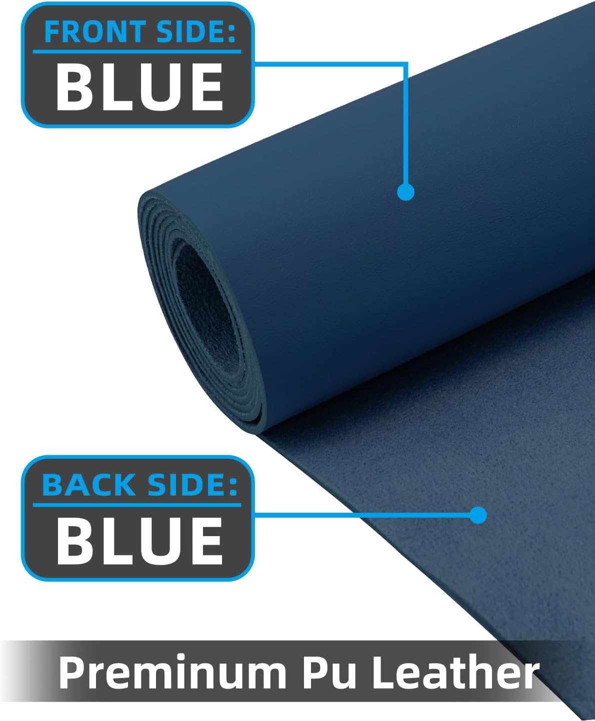 Non-Slip Desk mat,PULeather Desk Pad Protector, Office Desk Mat, Large Mouse Pad,Desk Blotter, Laptop Desk Pad, Waterproof Desk Writing Pad for Office and Home (Midnight Blue, 35.4" x 17")