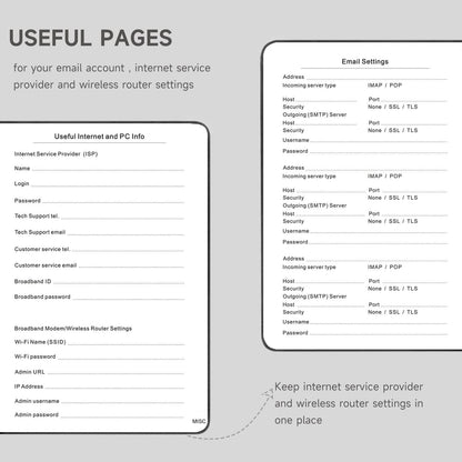 Password Book with Alphabetical Tabs – Hardcover Internet Address & Password Organizer – Password Keeper Notebook for Computer & Website – 5.2 x 7.6" Log-in Password Journal w/Thick Paper (Black)