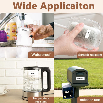 Hehua 36mm 1.4 inch Laminated White Tape Compatible for Brother P-Touch TZe-261 TZe261 TZ-261 TZ261 TZe TZ Label Tape for Ptouch PT 3600 530, 1.4'' x 26.2ft Black on White, 3 Pack