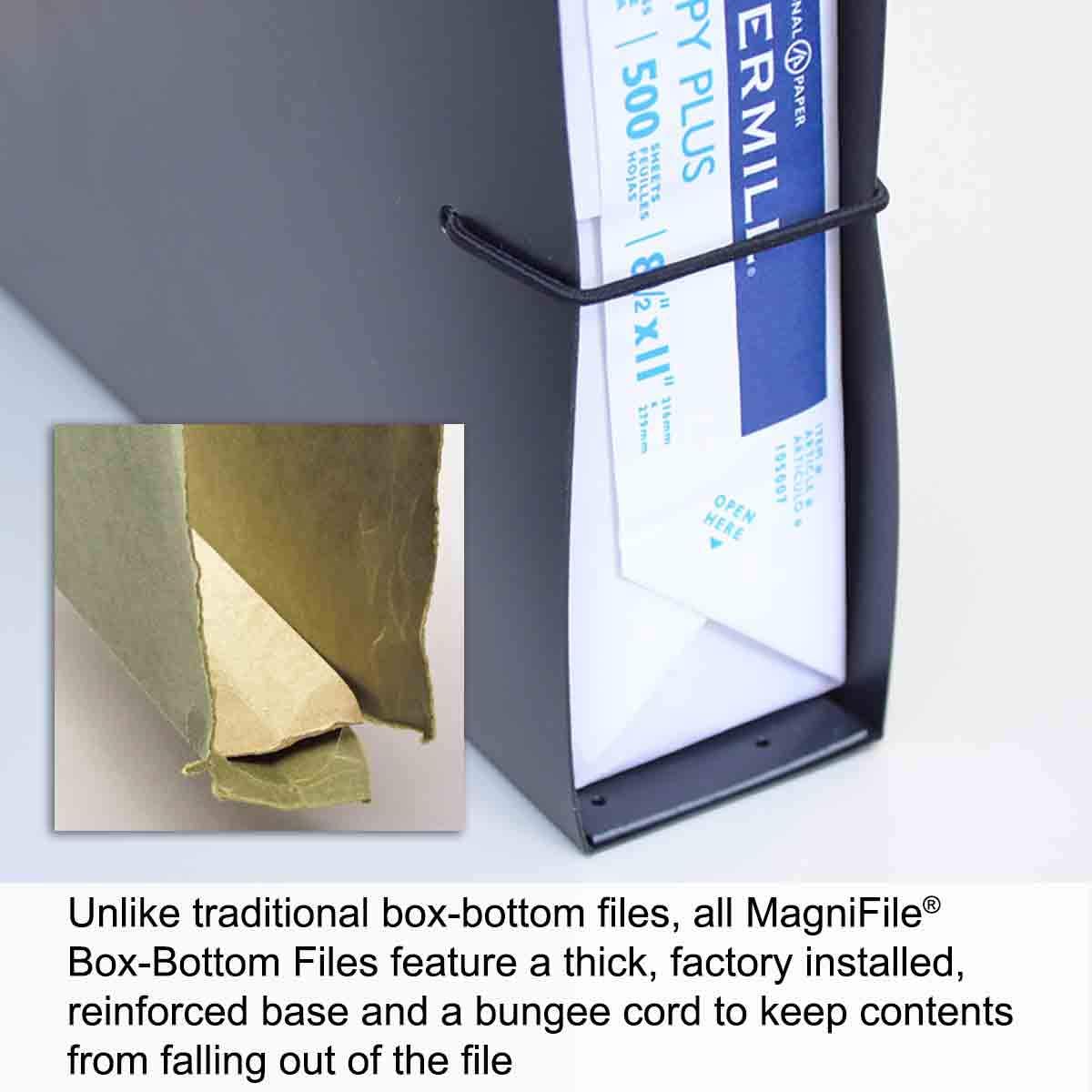 Ultimate Office MagniFile Extra-Capacity Hanging File Folders, 1" Box-Bottom, Letter Size, Feature A Wrap- Around Bungee Security Cord (Set of 8)