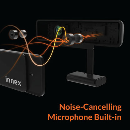 Innex C220 HD 1080p Webcam with Microphone, 71°FOV, Noise Canceling, Low Light Correction, Privacy Shutter - Plug & Play USB Webcam for PC, Windows, Mac - Ideal for Work from Home, Remote Learning