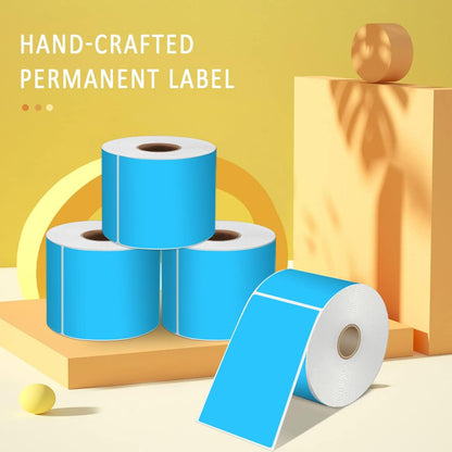 PARLAIM 3" x 5" Rectangle Adhesive Color Code Stickers,250 per Dispenser Box Roll Square Label Inventory Stickers Sky Blue