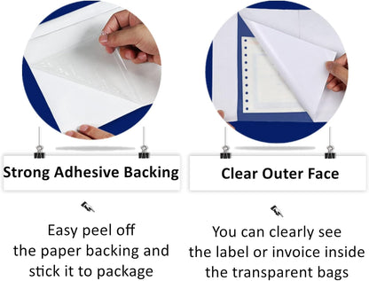 Coopaty 6" x 9" Adhesive Packing List Envelopes Clear Plastic Mailing Shipping Envelope Pouch (200 Pack)