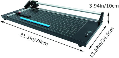 INTBUYING 24 Inch Commercial Manual Precision Rotary Paper Trimmer Smart Rotary Paper Cutter for Cutting Various Types of Photo Paper, Film, hot and Cold Laminating Paper, Office Paper, etc