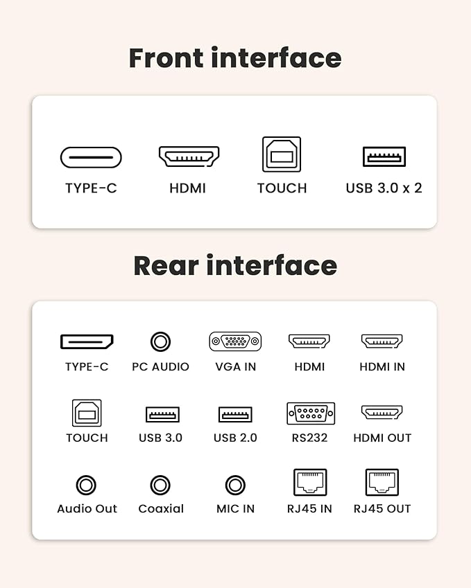 Interactive Smart Board for Classroom, 55” 8+128 GB Electronic Digital Whiteboard Built-in Android OS & Open App Ecosystem - 4K Touchscreen Smartboard for Home Office School Studio Display