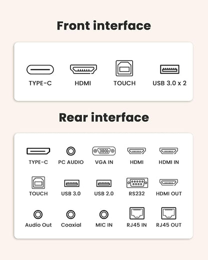Interactive Smart Board for Classroom, 55” 8+128 GB Electronic Digital Whiteboard Built-in Android OS & Open App Ecosystem - 4K Touchscreen Smartboard for Home Office School Studio Display