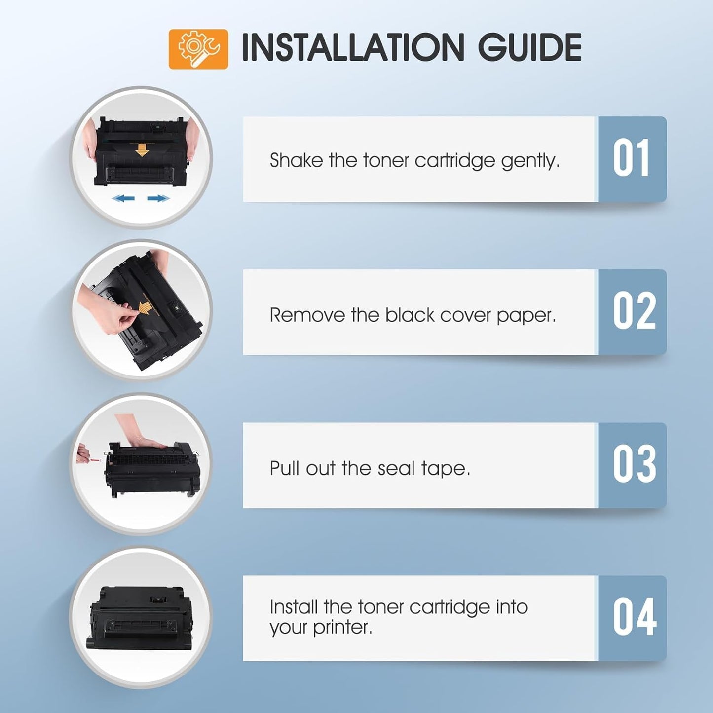 CE390A 90A Black Toner Cartridge 2 Pack Compatible Replacement for HP 90A CE390A 90X CE390X for HP Laserjet Enterprise 600 M601 M602 M603 M4555 MFP M602x M602n M603dn Printer Ink