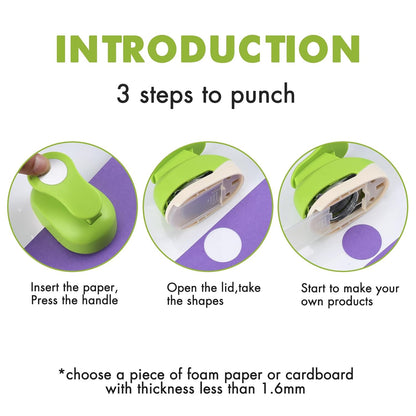 LOONENG 1 Inch Circle Hole Punch - Create Perfect Circles for Handmade Craft Projects - Ideas for Scrapbooking, Card Making, DIY Photo Albums, Gift Tags, Homemade Confetti