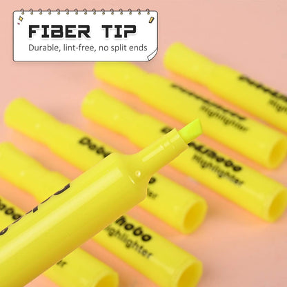 Dabo&Shobo Yellow highlighter, 24 Pack -bright color, chisel tip, for Adults Kids Highlighting in the Home School Office, Tank Style