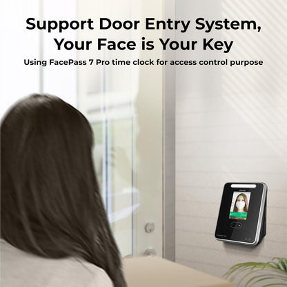 ANVIZ Time Clocks for Employees Small Business - FacePass 7 Pro Biometric Clock in and Out Machine - Face + RFID + Pin Punching in one, Support Door Access, Forever Free Cloud Software