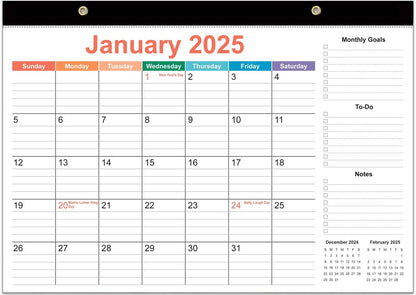 2025-2026 Desk Calendar - 18 Months Calendar from January 2025 to June 2026, Desk Calendar 2025-2026 with Thick Paper, 12" x 17", Colorful