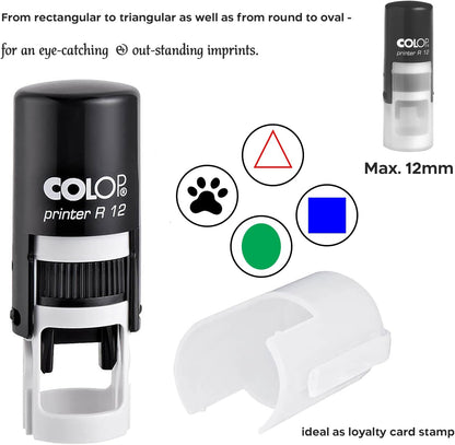 Customize with Initial/Logo/Artwork - Round self Inking Stamp - R12-1/2" Diameter - Only Small Logos are Supported