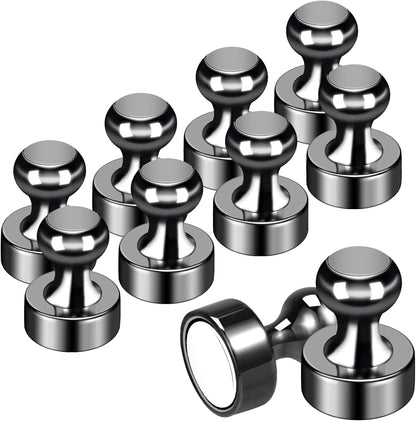 10Pack Fridge Magnet Adults Refrigerator Magnets Strong Metal Whiteboard Magnets Small Round Magnets Set for Fridge Whiteboard Locker Dry Erase Board in Kitchen Office Home Black