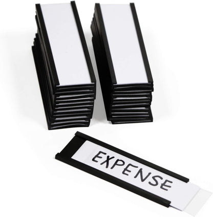 SmartSign Pack of 25 Magnetic"C" Channel Label Holders | 1" x 3"