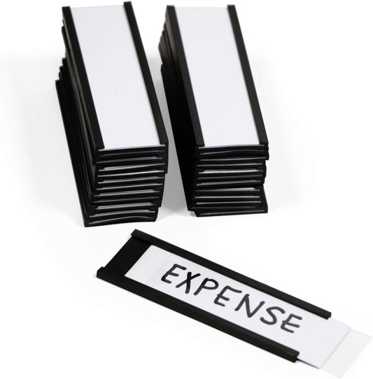 SmartSign Pack of 25 Magnetic"C" Channel Label Holders | 1" x 3"